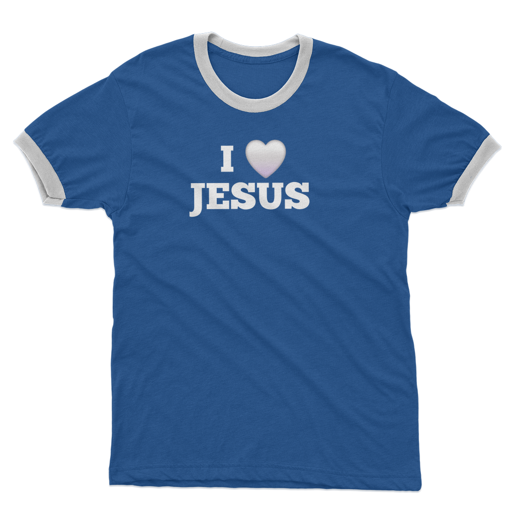 I love Jesus Adult Ringer T-Shirt