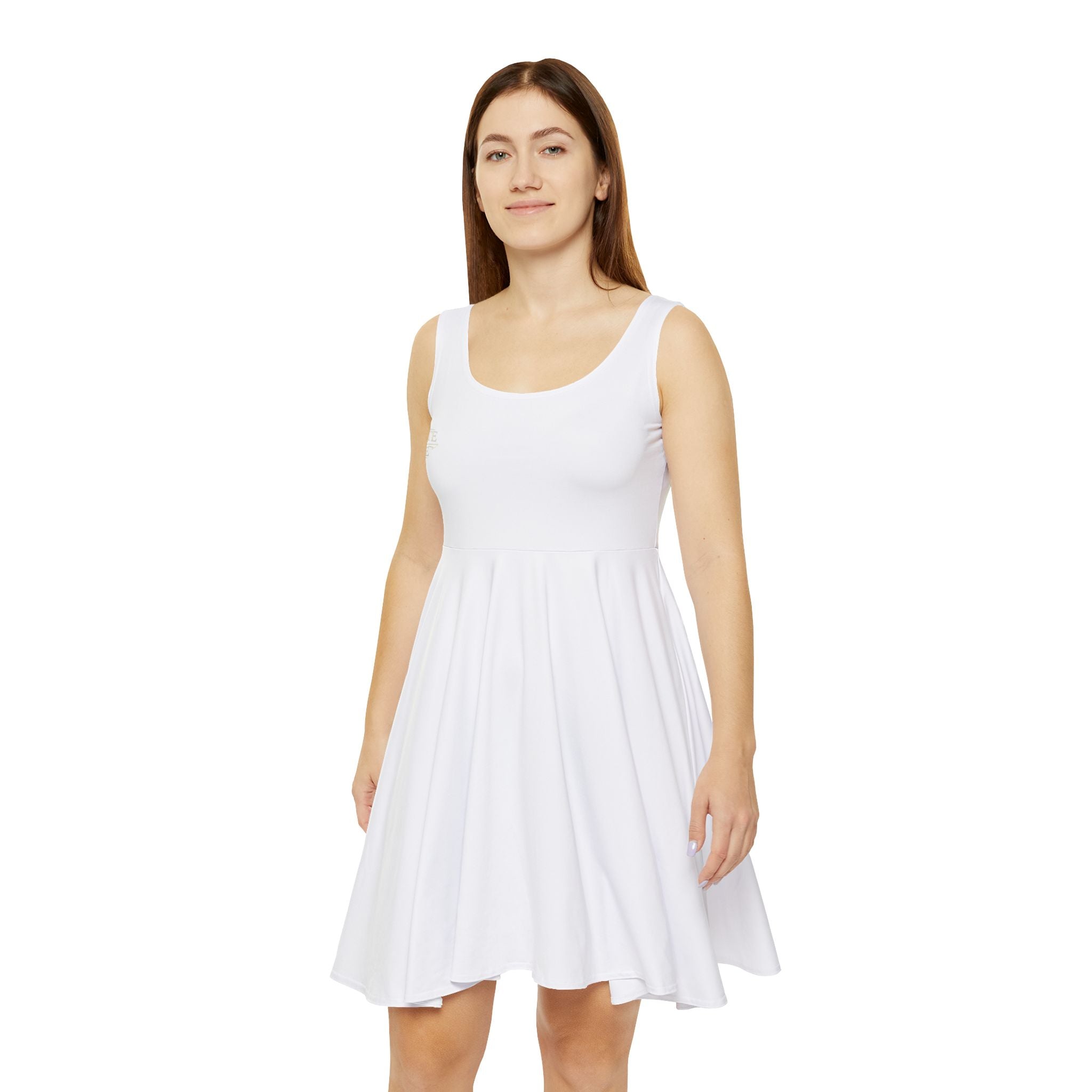 Elevate or Fade Art Skater Dress — Bold Retro Graphic
