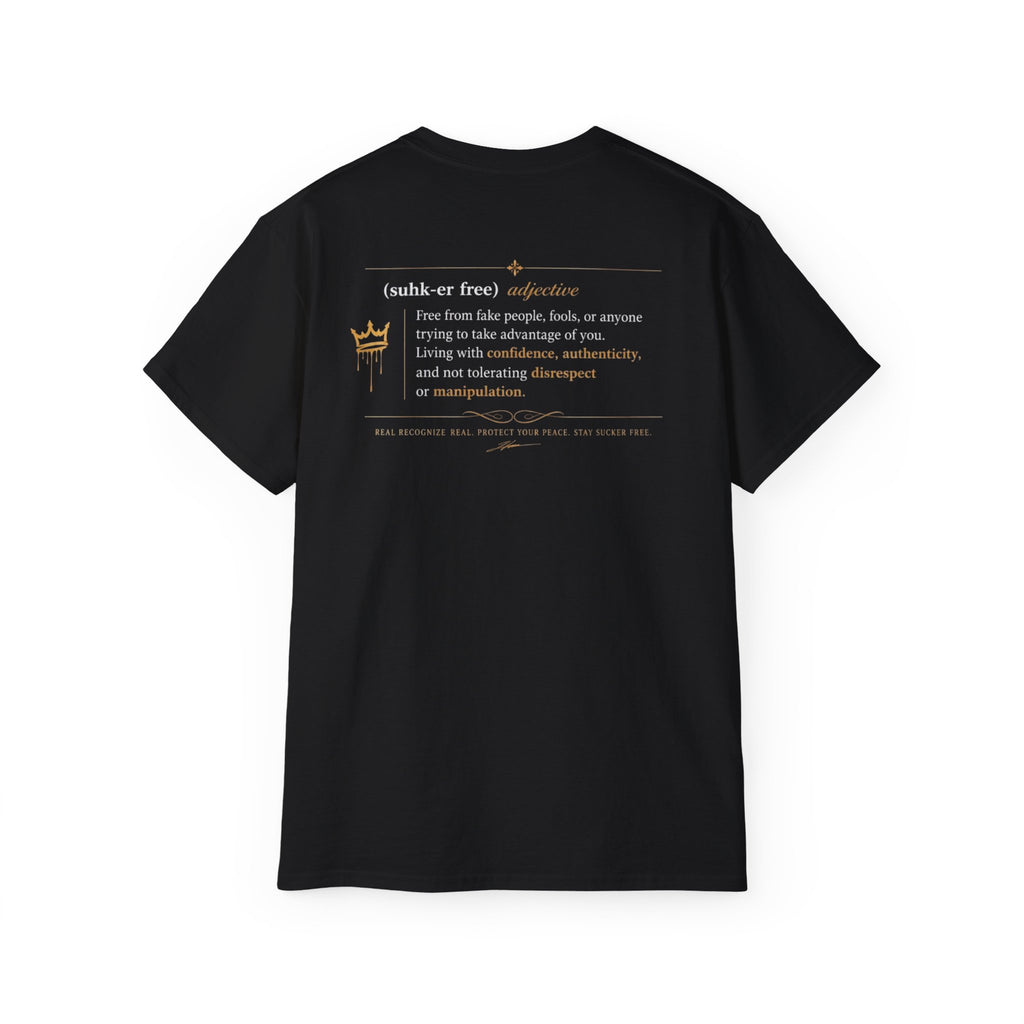 Sucker Free Cotton Tee — Minimalist Empowerment Graphic Shirt