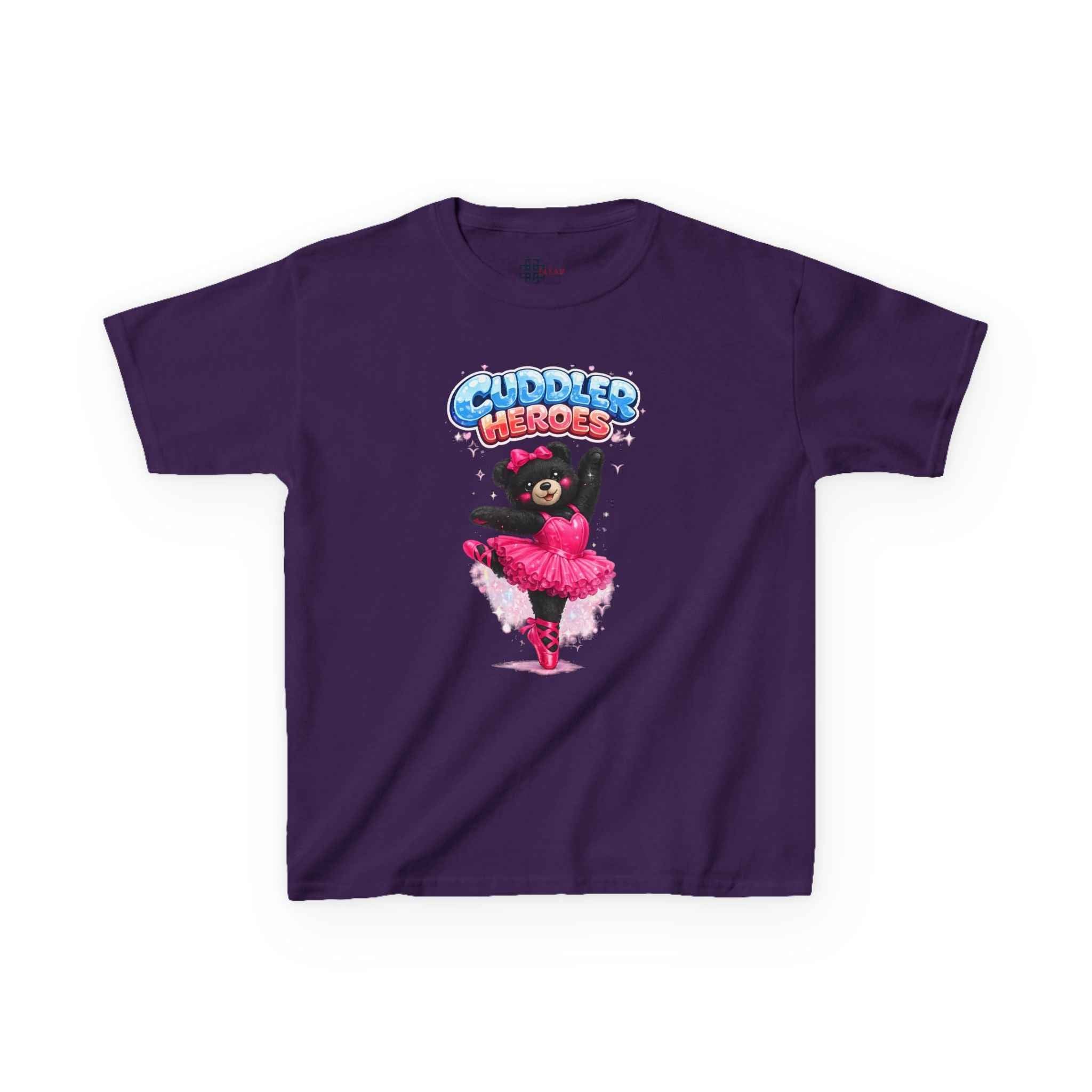 Kids Heavy Cotton™ Cuddler Heroes Ballerina Black Bear Tee
