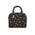 Msfbrownie Shoulder Handbag – Chic Black & Rose Gold Pattern