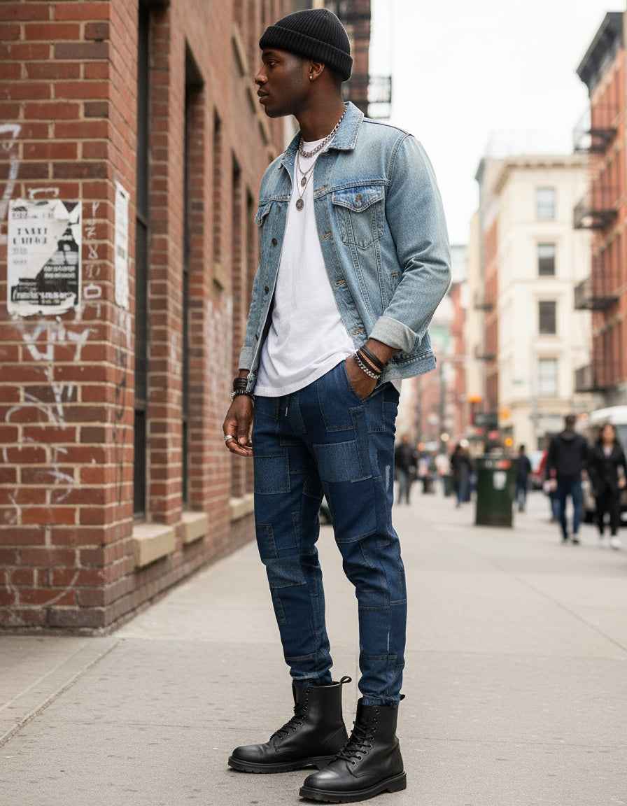 DENIM Men's All-Over Print Joggers