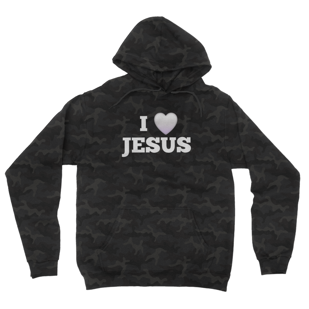 I love Jesus Camouflage Adult Hoodie