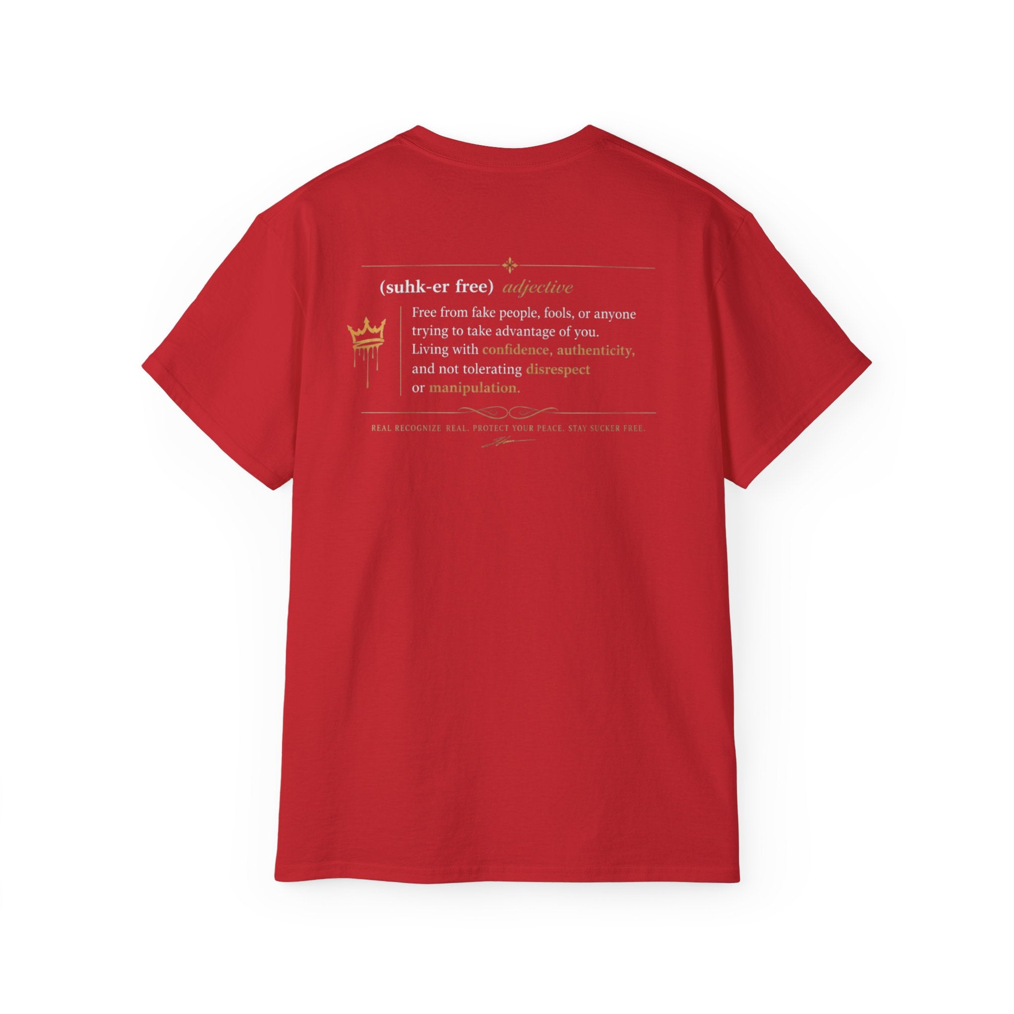 Sucker Free Cotton Tee — Minimalist Empowerment Graphic Shirt