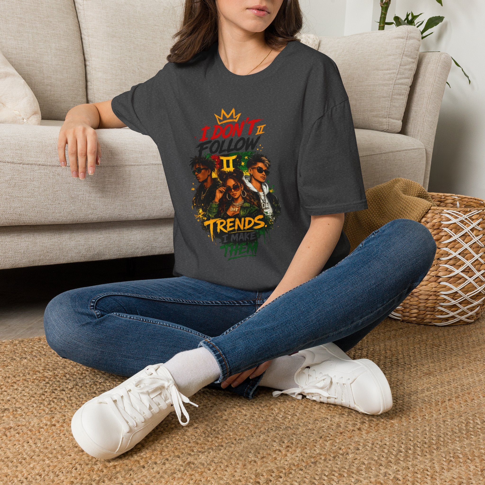 I Don't Follow Trends T‑Shirt 3— Retro Rebel Graphic Tee