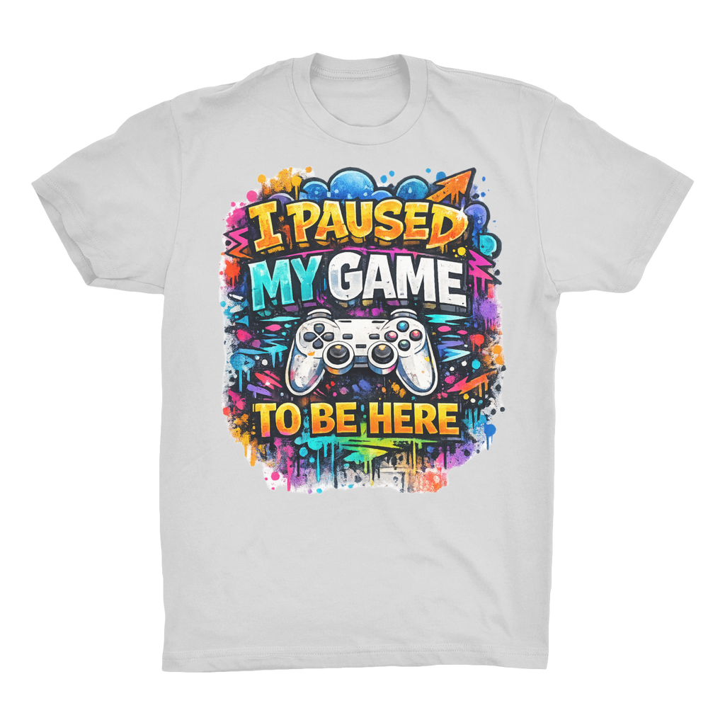 I paused my game Organic Adult T-Shirt