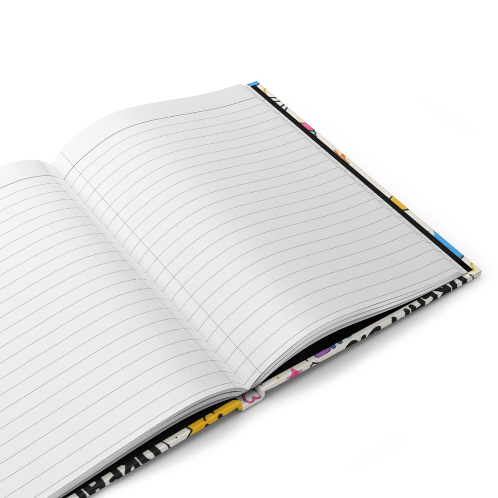 Dream Big Shine Bright Hardcover Journal — Cute Doodle Lined Notebook