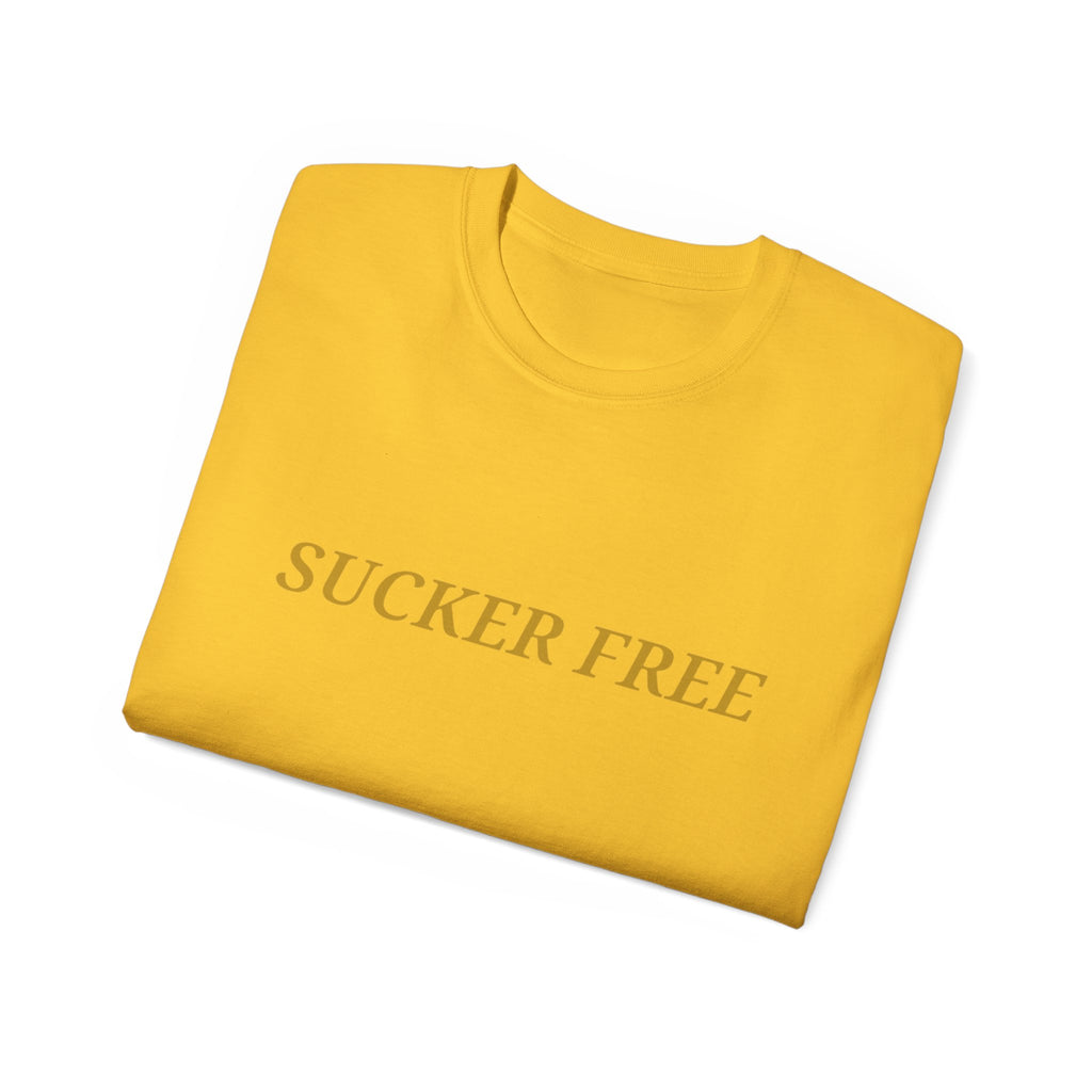 Sucker Free Cotton Tee — Minimalist Empowerment Graphic Shirt
