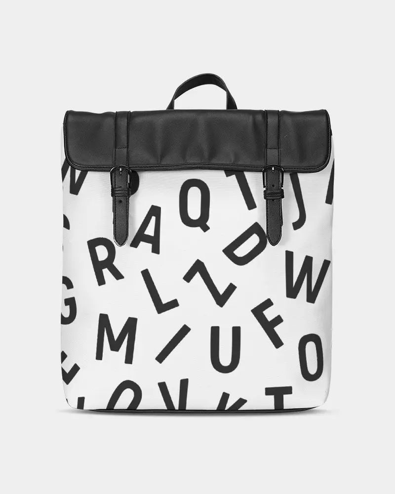 Scram Alphabet  Casual Flap Backpack - IAKAM