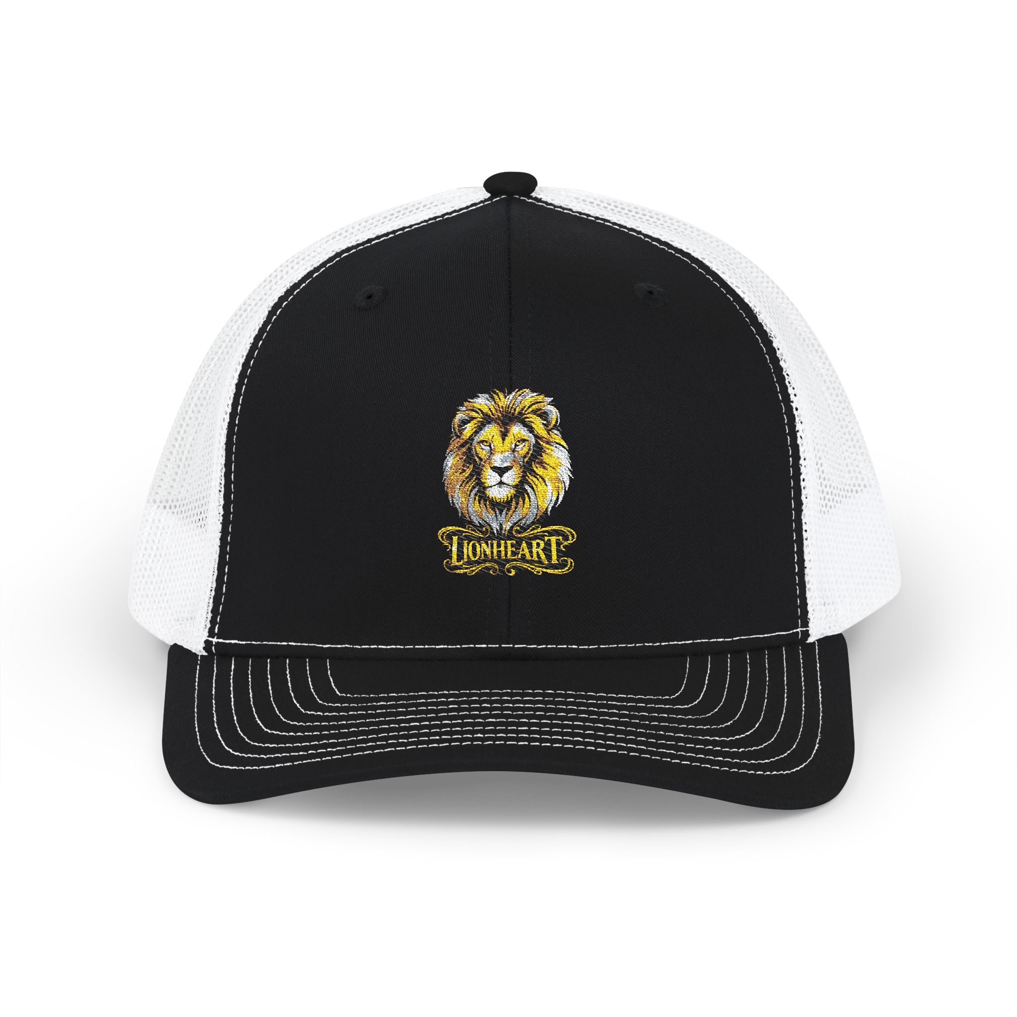 Lion Patch Trucker Cap - Embroidered Golden Lion Snapback