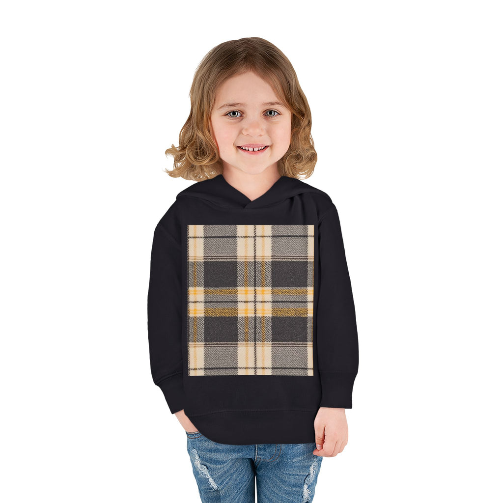 Toddler Pullover Fleece Hoodie Plaid 2 - IAKAM