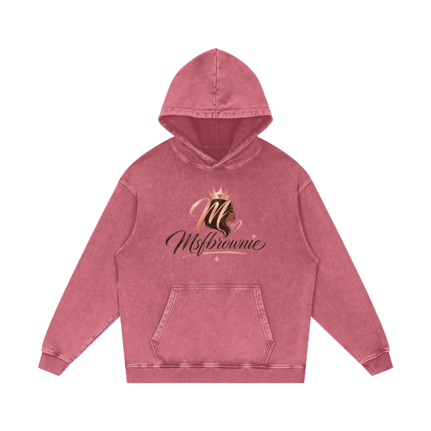 Msfbrownie Washed Loose Cotton Hoodie