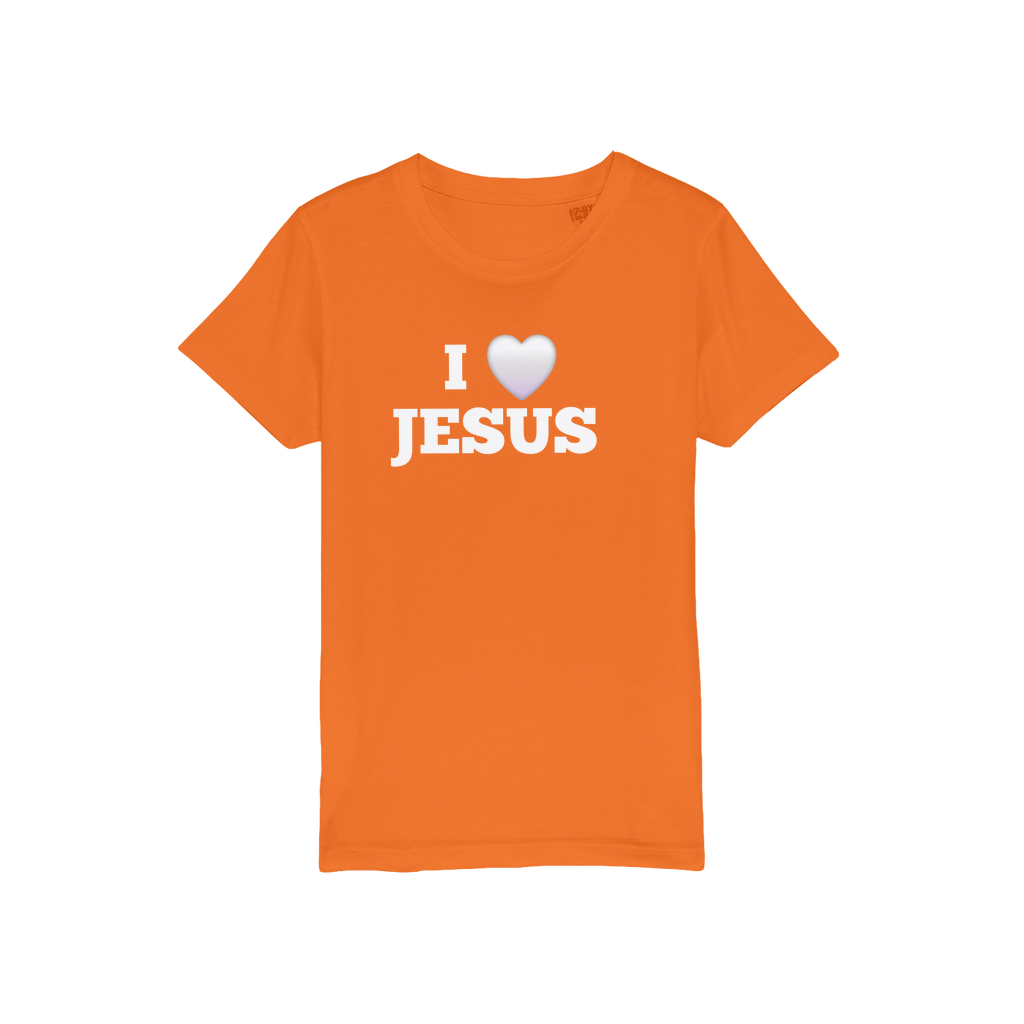 I love Jesus Organic Jersey Kids T-Shirt for Little Believers - Perfect I love Jesus Kids T-Shirt