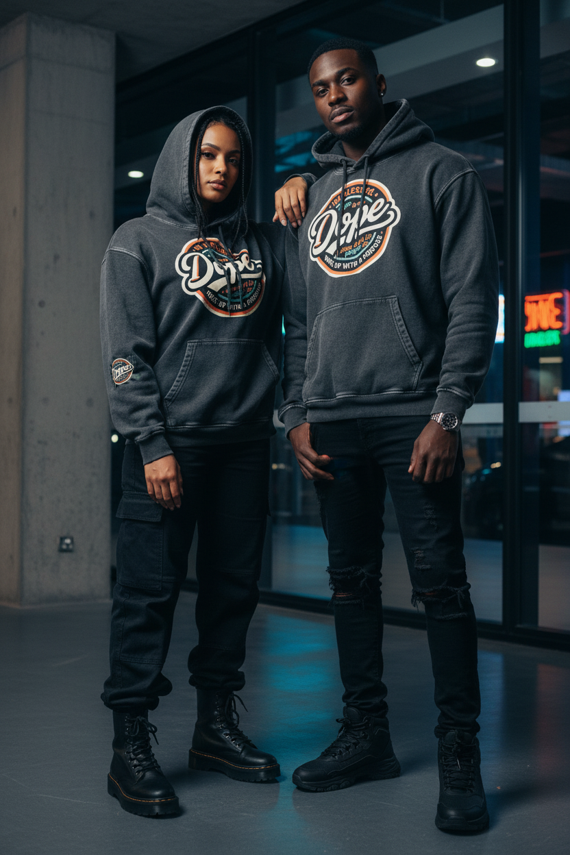 Dope Snow Washed Loose Cotton Hoodie