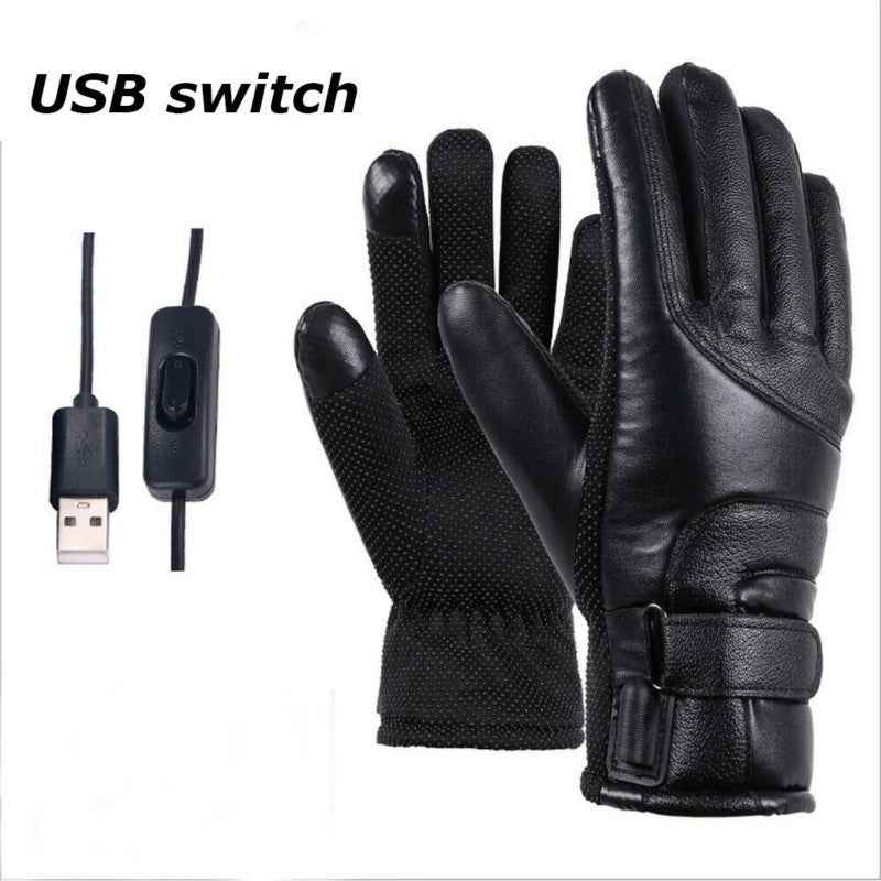 Power Bank Gloves With USB Heating Windproof And Cold-resistant