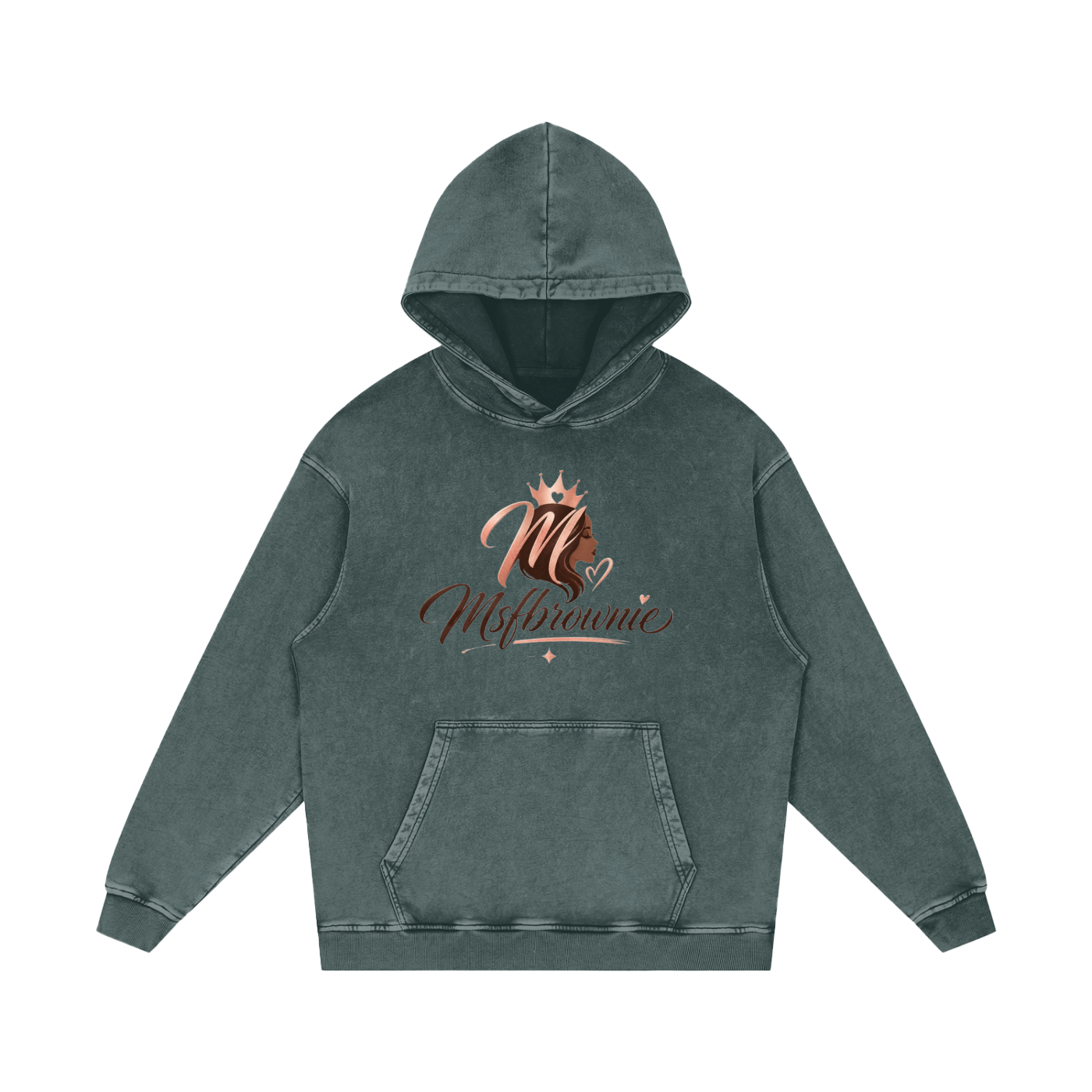 Msfbrownie Washed Loose Cotton Hoodie
