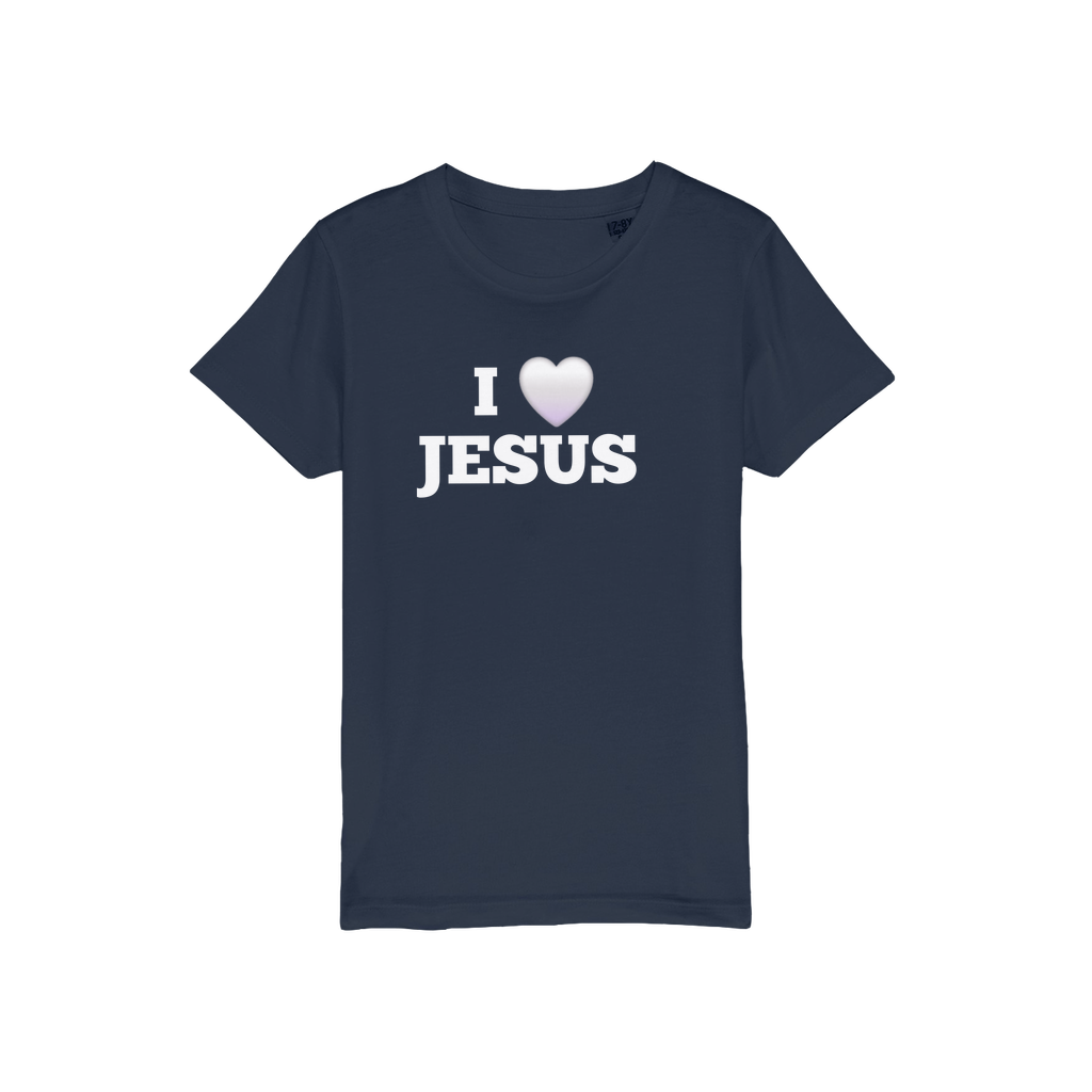 I love Jesus Organic Jersey Kids T-Shirt for Little Believers - Perfect I love Jesus Kids T-Shirt