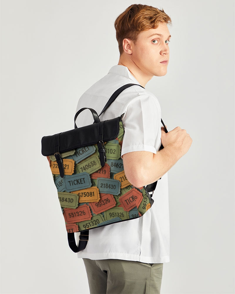 Raffle ticket Casual Flap Backpack - IAKAM