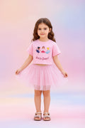 Children's Graphic T-Shirt and Skirt Set