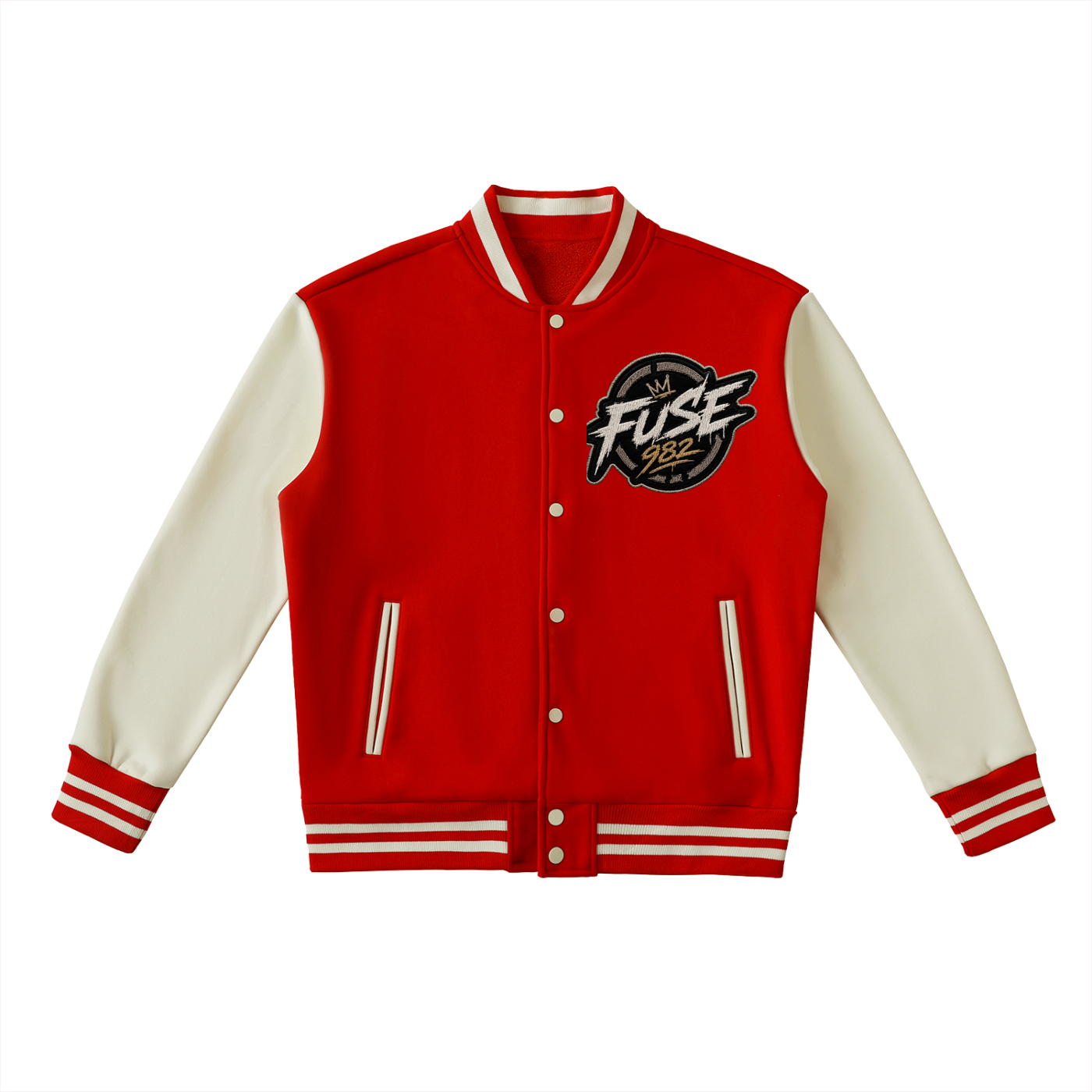 Fuse982 Two-Tone Fleeced Varsity Jacket