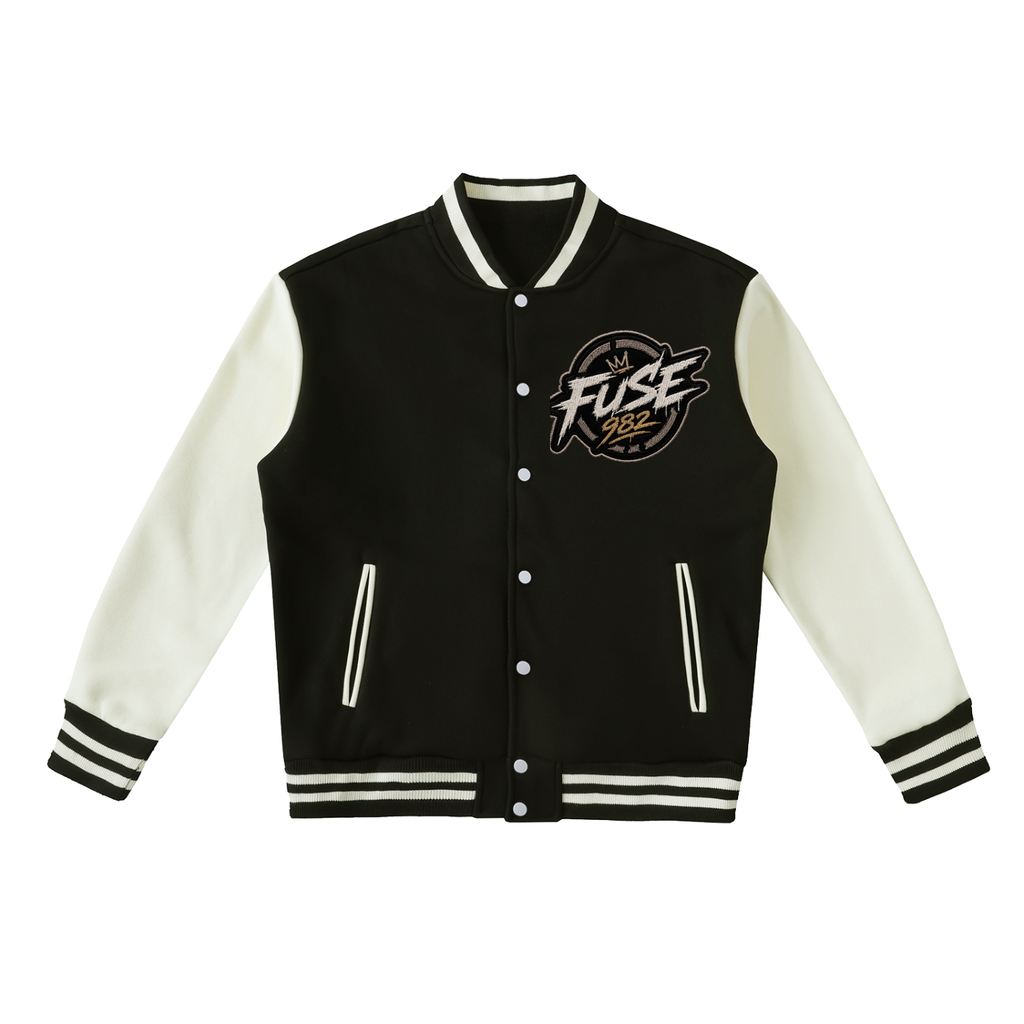 Fuse982 Two-Tone Fleeced Varsity Jacket