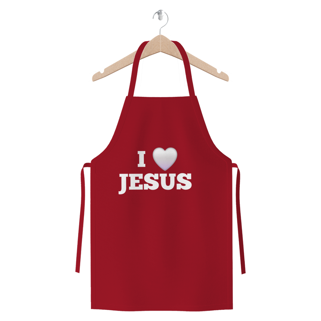 I love Jesus Apron - Premium Jersey Apron for Faith-Filled Cooking