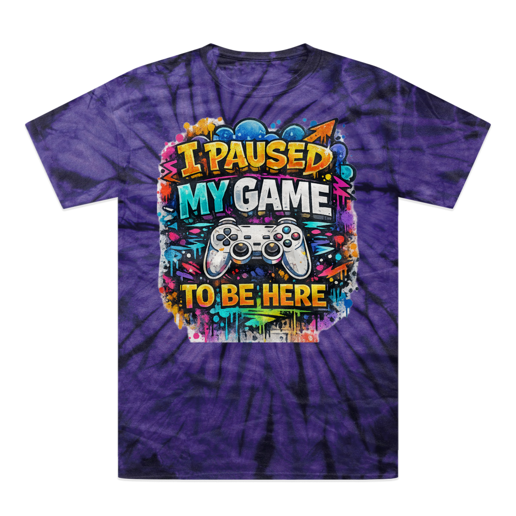 I paused my game Tonal Spider Tie-Dye T-Shirt