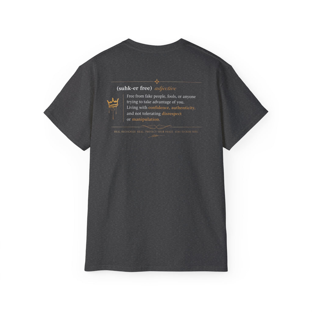 Sucker Free Cotton Tee — Minimalist Empowerment Graphic Shirt