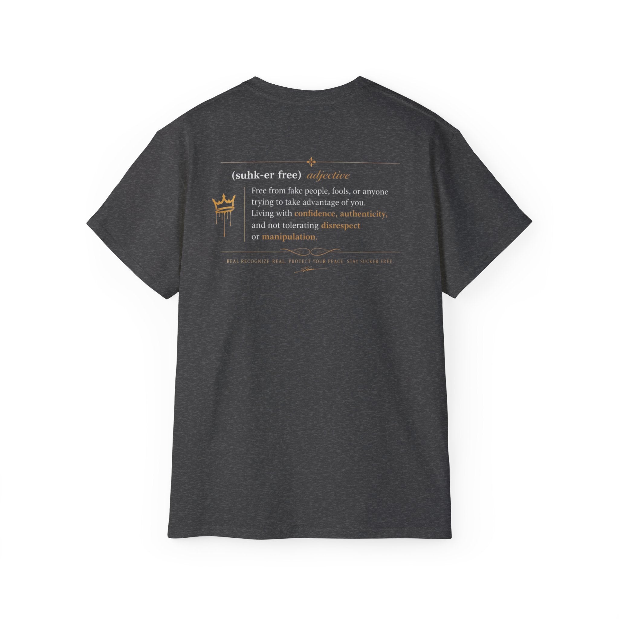 Sucker Free Cotton Tee — Minimalist Empowerment Graphic Shirt