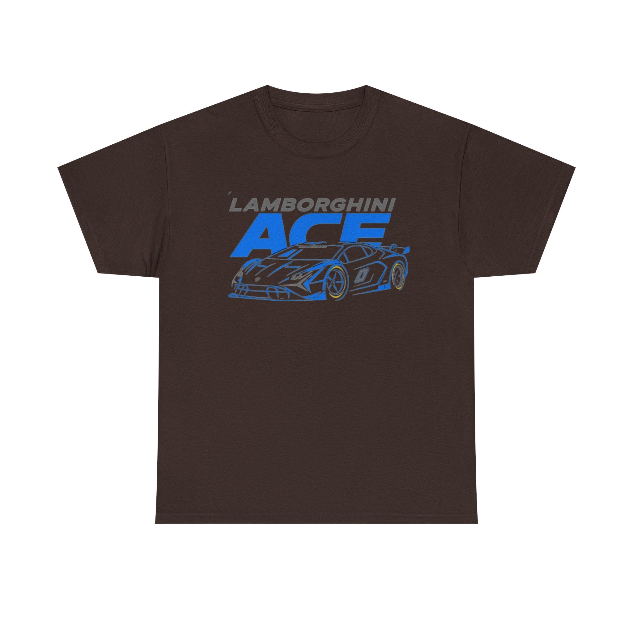 Lamborghini ACE Sports Car Tee — Retro Blue Racing Graphic T-Shirt