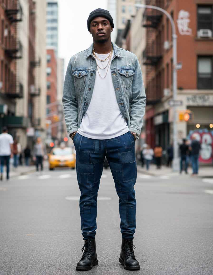 DENIM Men's All-Over Print Joggers