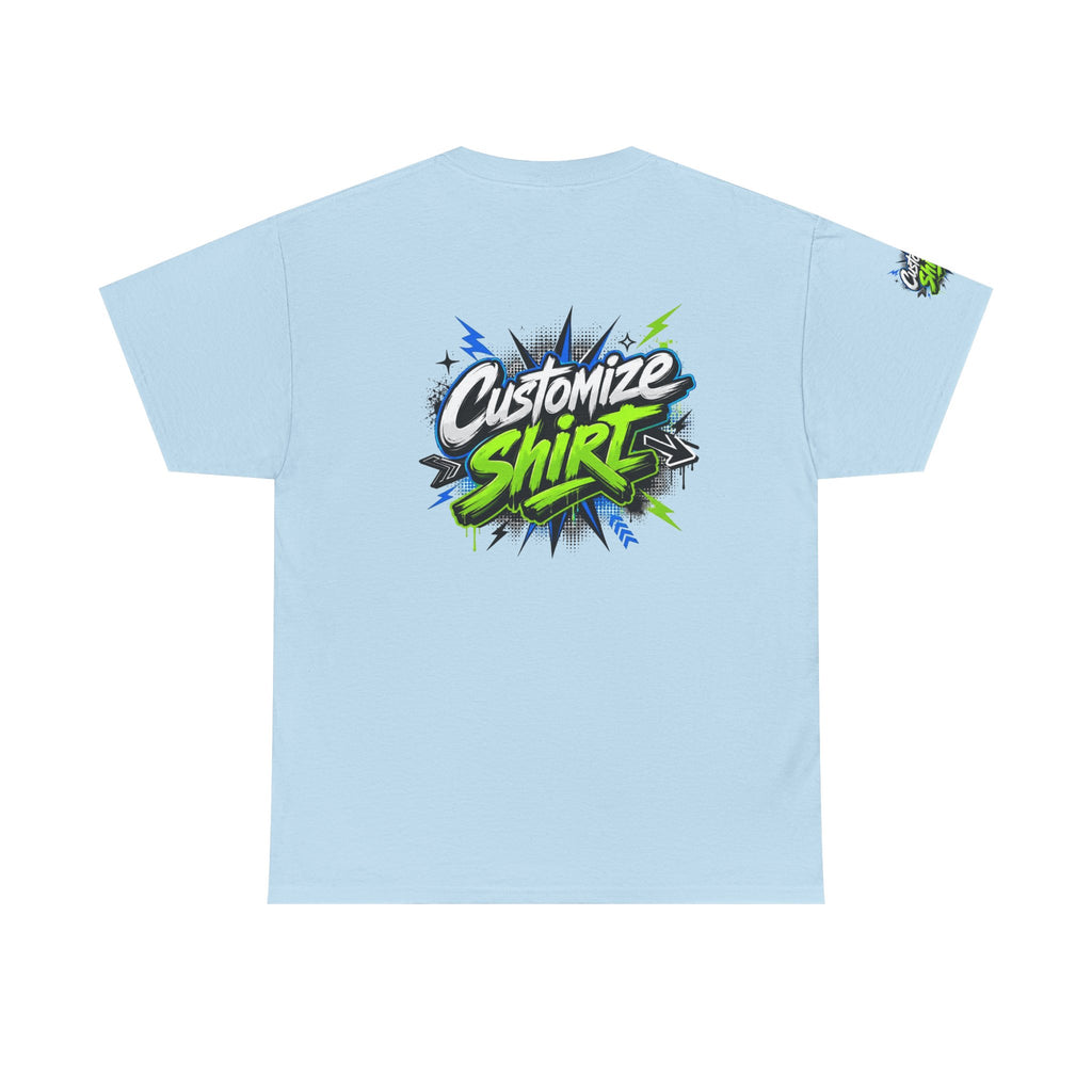 Customize Shirt Graphic Tee — Bold Neon Graffiti Design