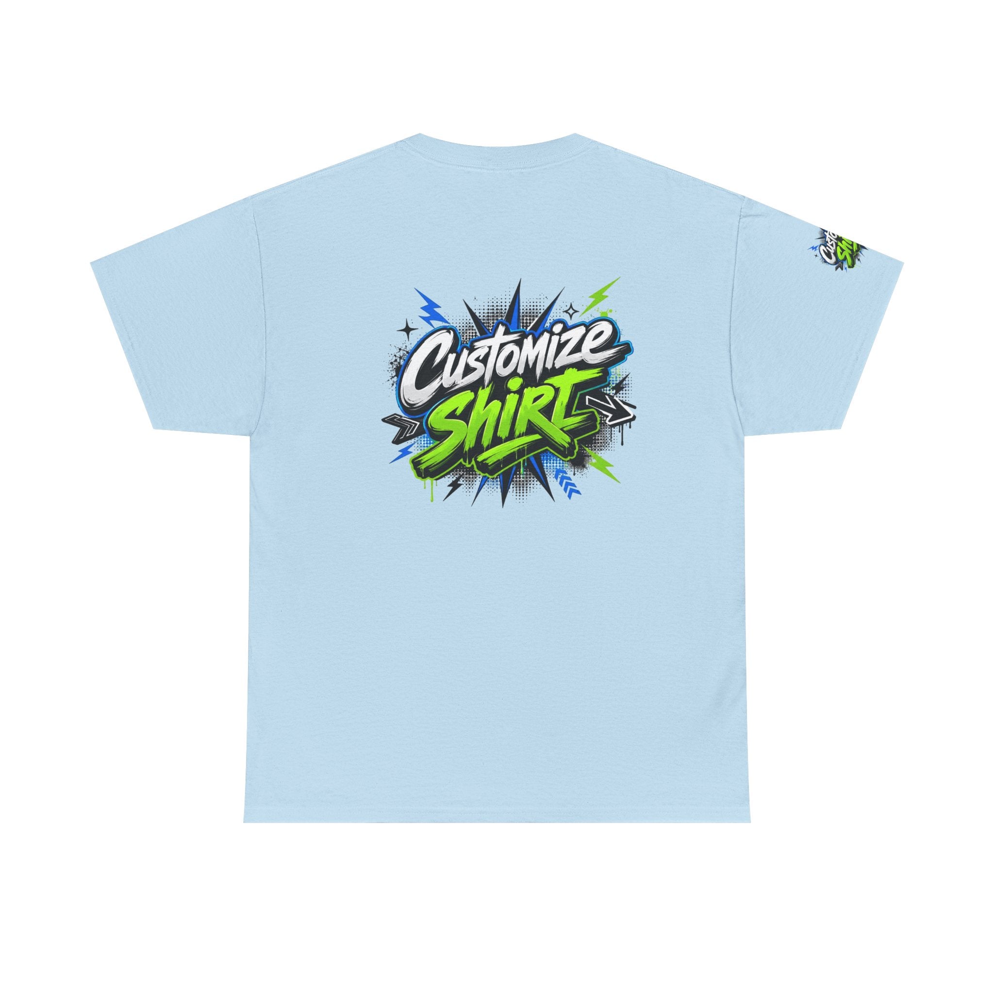 Customize Shirt Graphic Tee — Bold Neon Graffiti Design
