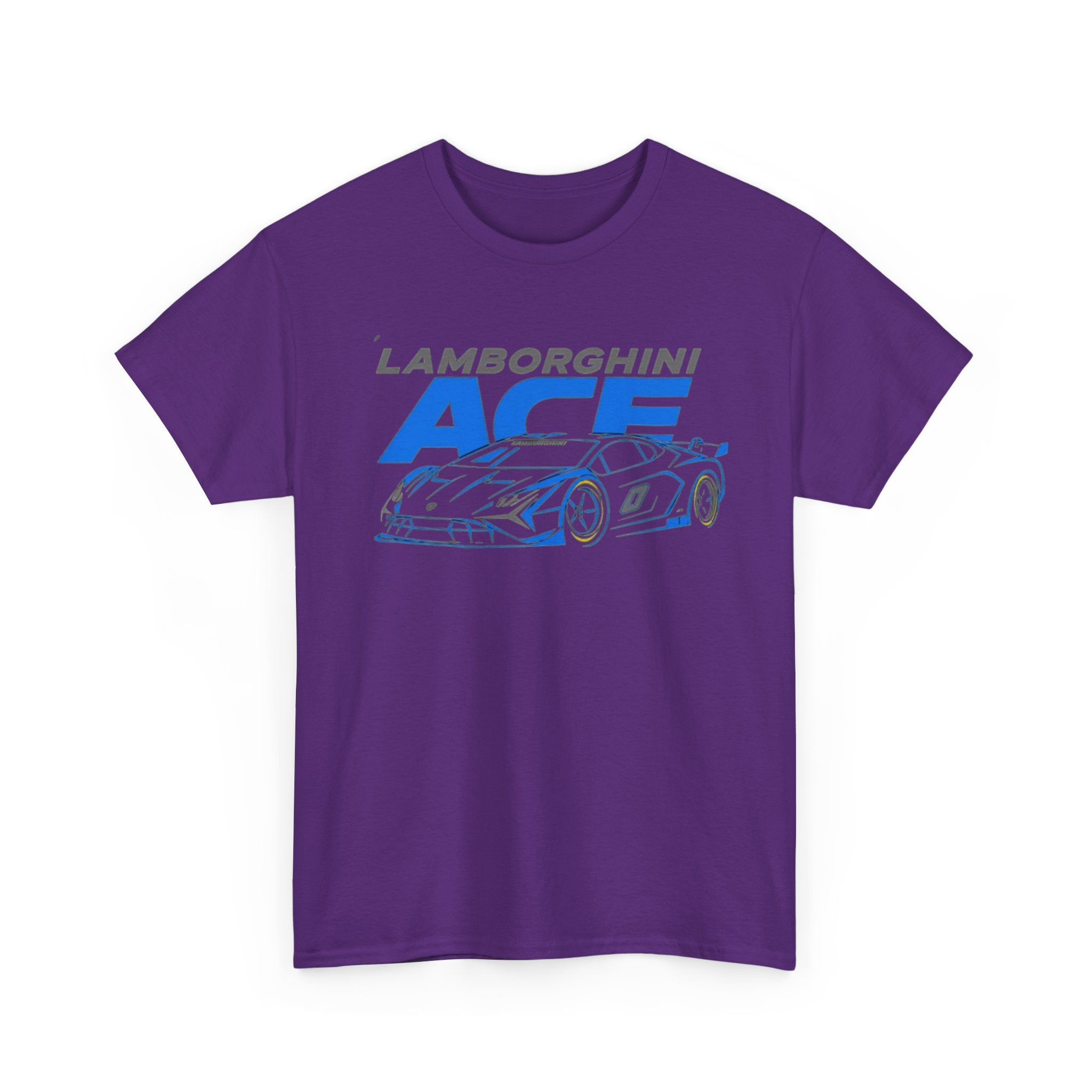 Lamborghini ACE Sports Car Tee — Retro Blue Racing Graphic T-Shirt