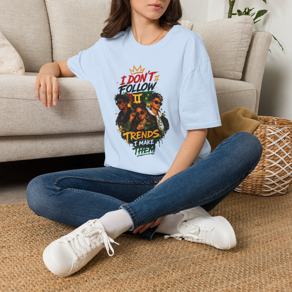 I Don't Follow Trends T‑Shirt 3— Retro Rebel Graphic Tee