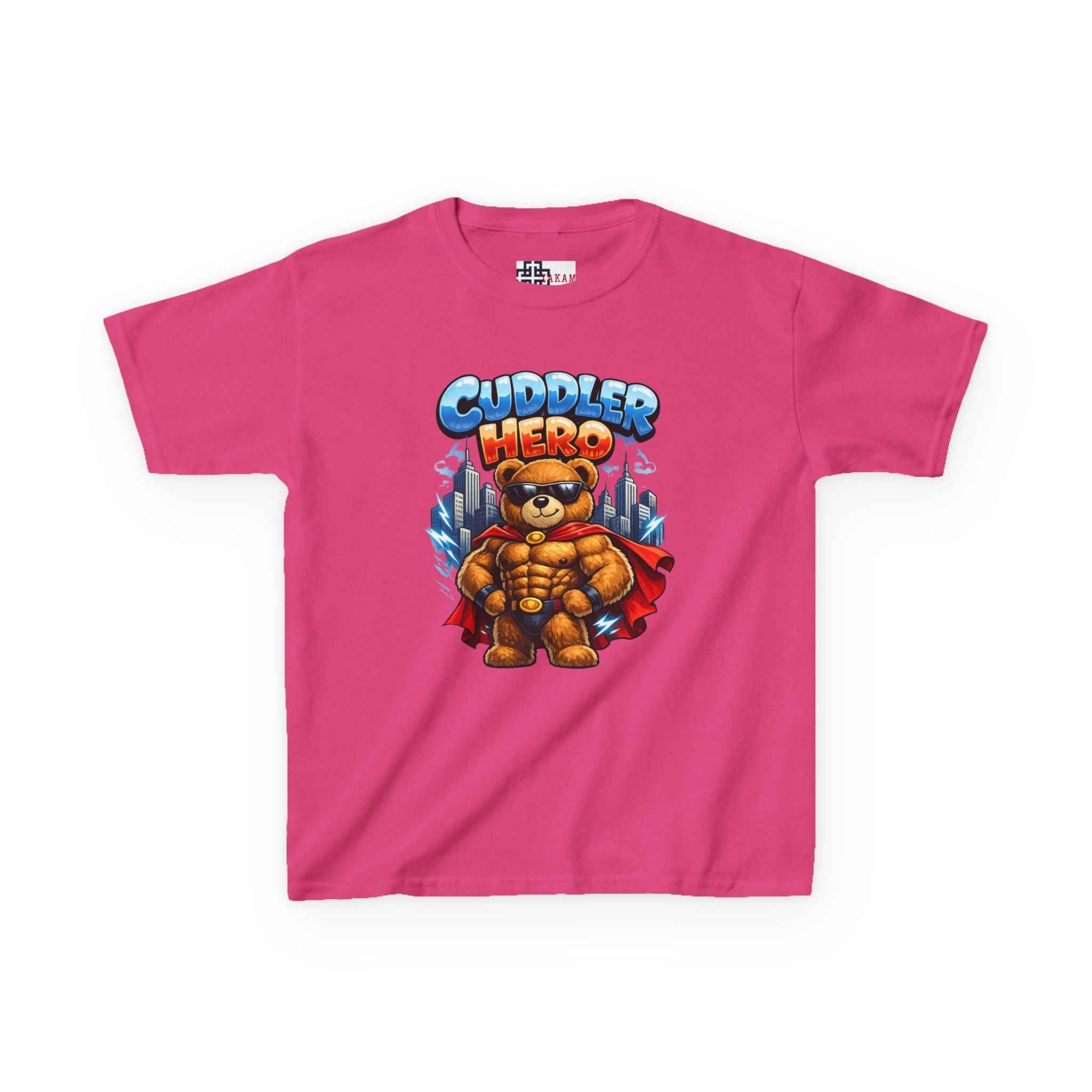 Kids Tee — "Cuddler Hero" Cute Superhero Bear T-Shirt for Toddlers & Kids