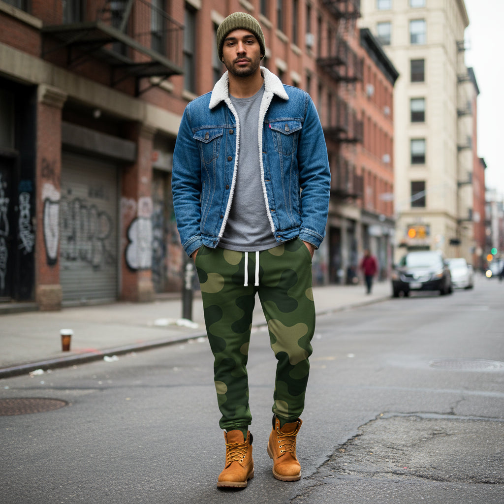 Athletic Green Camo Joggers - IAKAM