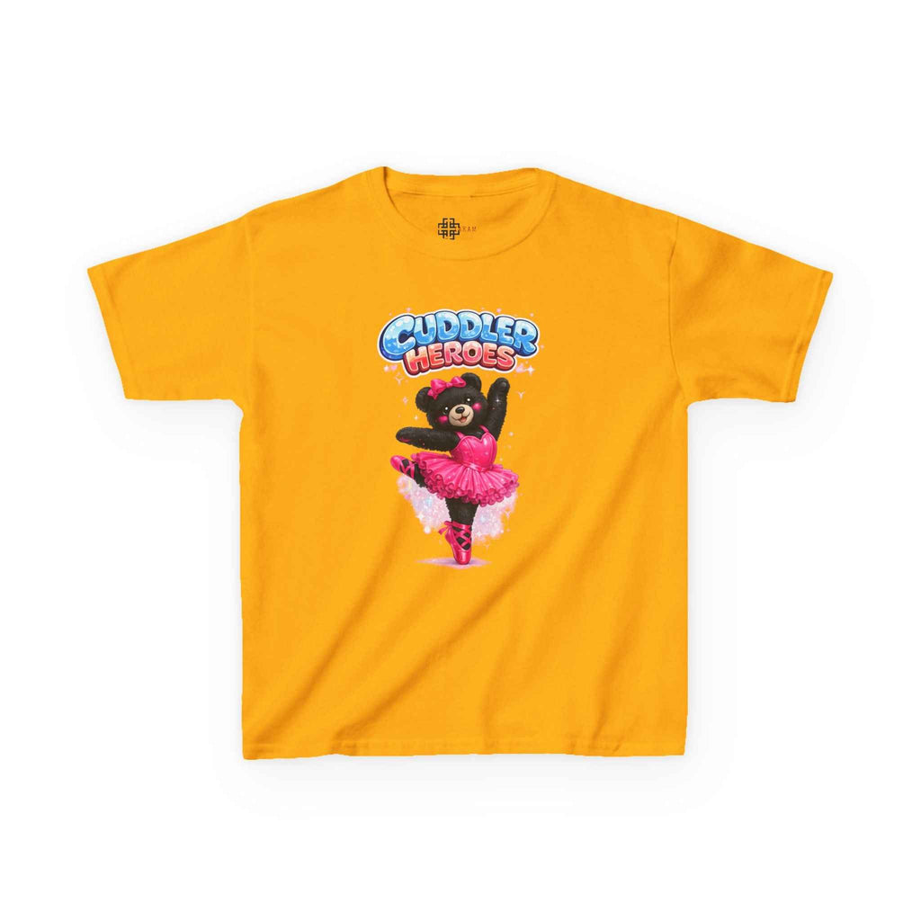 Kids Heavy Cotton™ Cuddler Heroes Ballerina Black Bear Tee