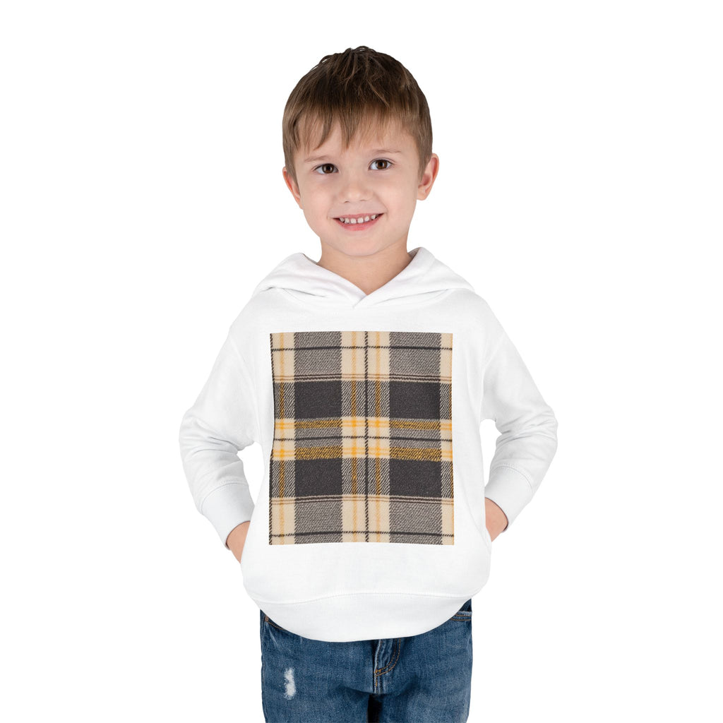 Toddler Pullover Fleece Hoodie Plaid 2 - IAKAM