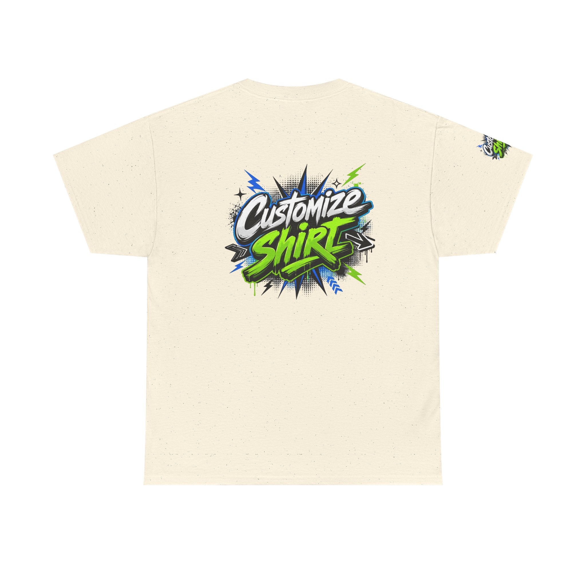 Customize Shirt Graphic Tee — Bold Neon Graffiti Design
