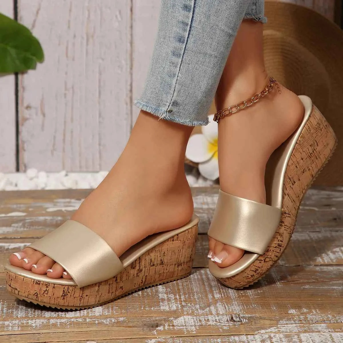 Open Toe Wedge Sandals
