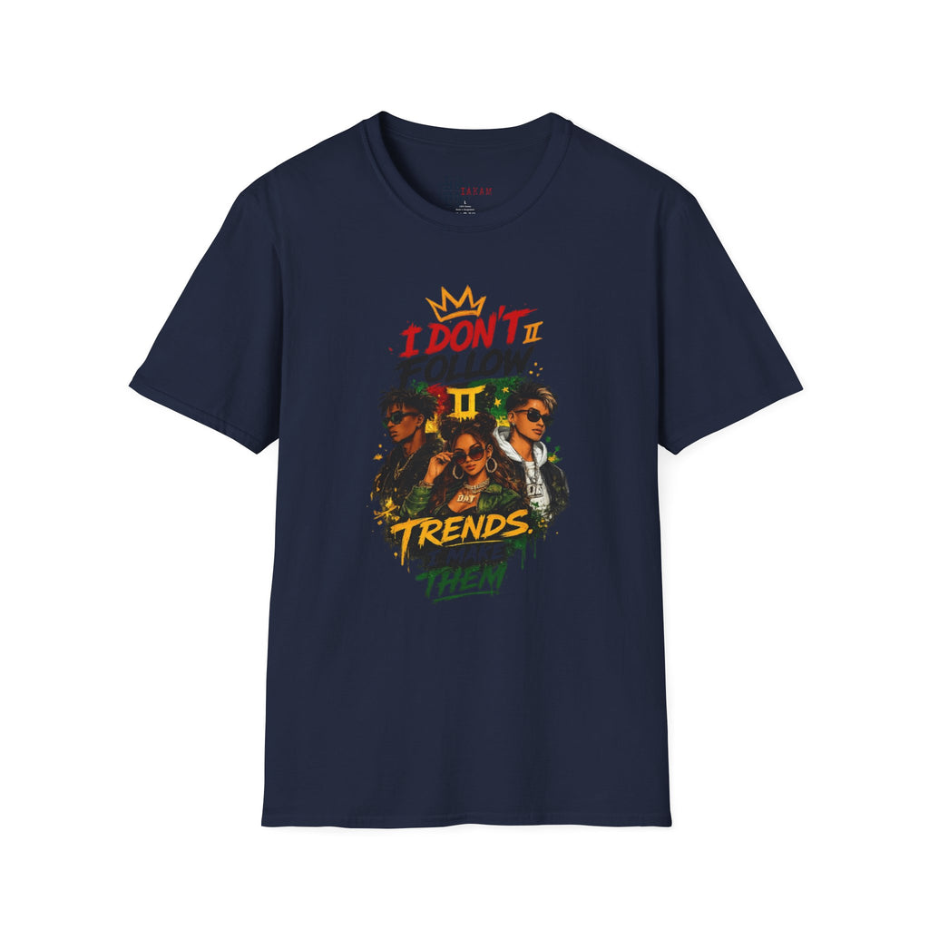 I Don't Follow Trends T‑Shirt 3— Retro Rebel Graphic Tee