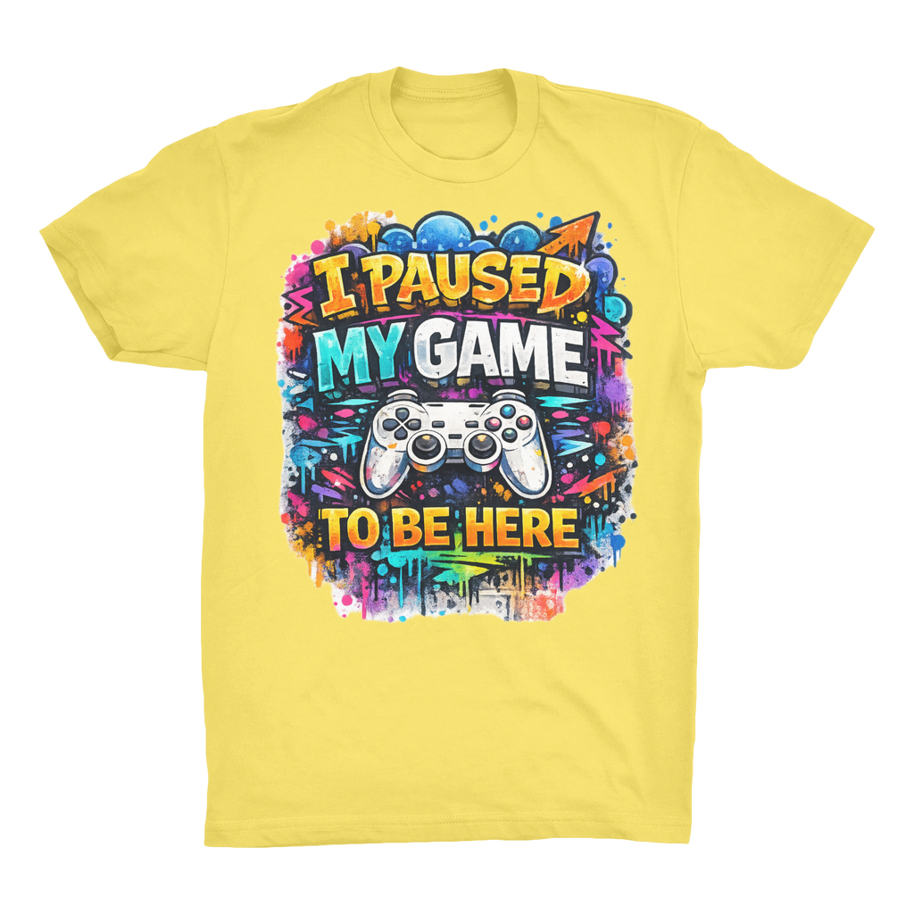 I paused my game Organic Adult T-Shirt