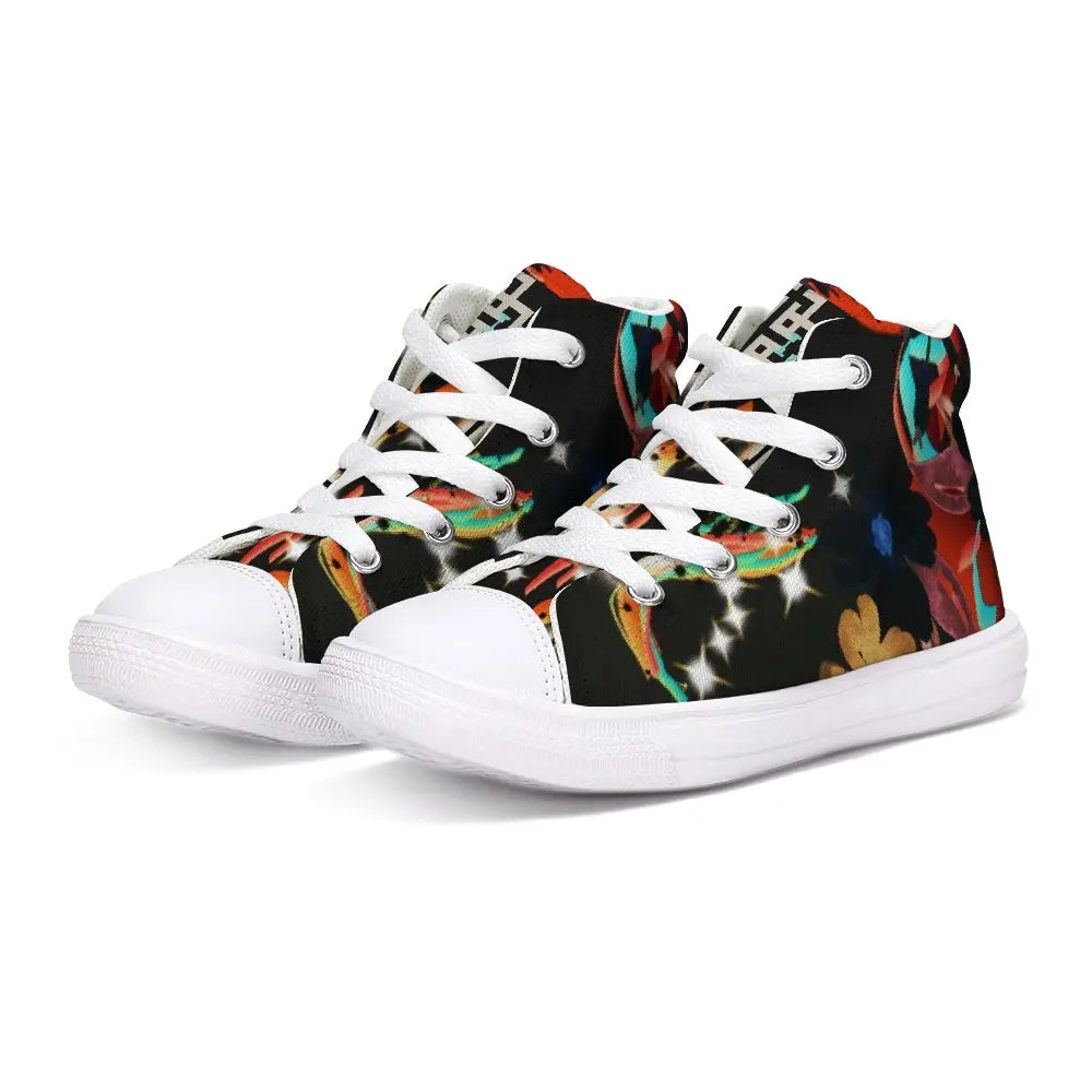 IAKAM Love Vibes Kids Hightop Canvas Shoe - IAKAM