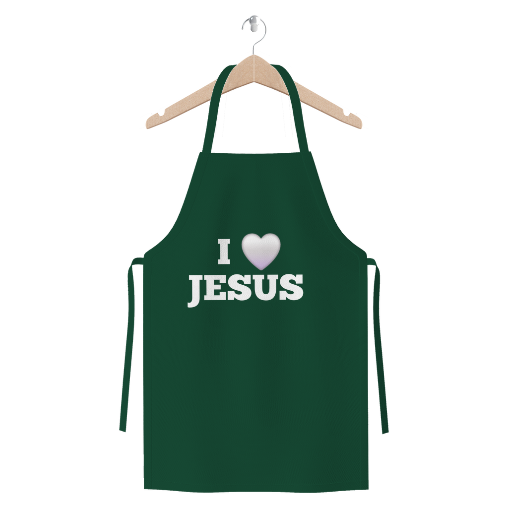 I love Jesus Apron - Premium Jersey Apron for Faith-Filled Cooking