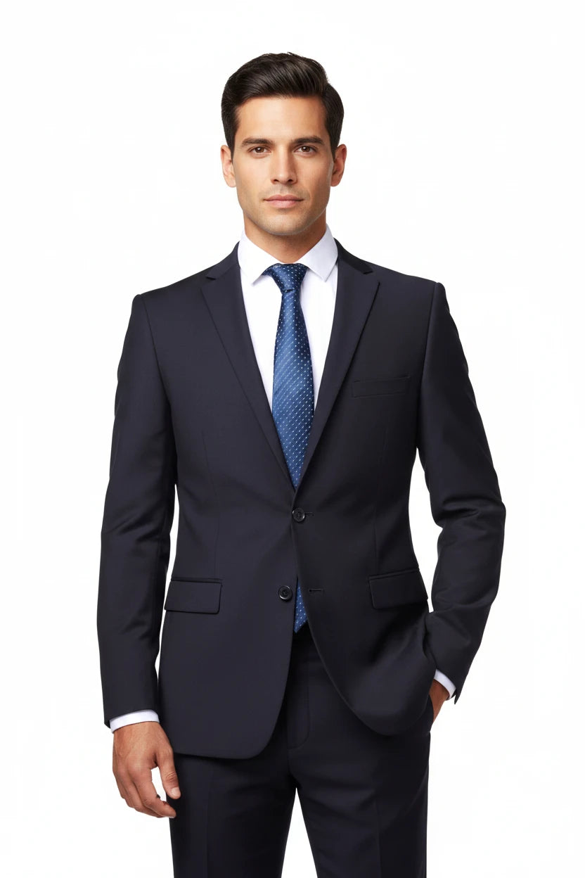 Men's Lapel Collar Long Sleeve Blazer and Pants Set