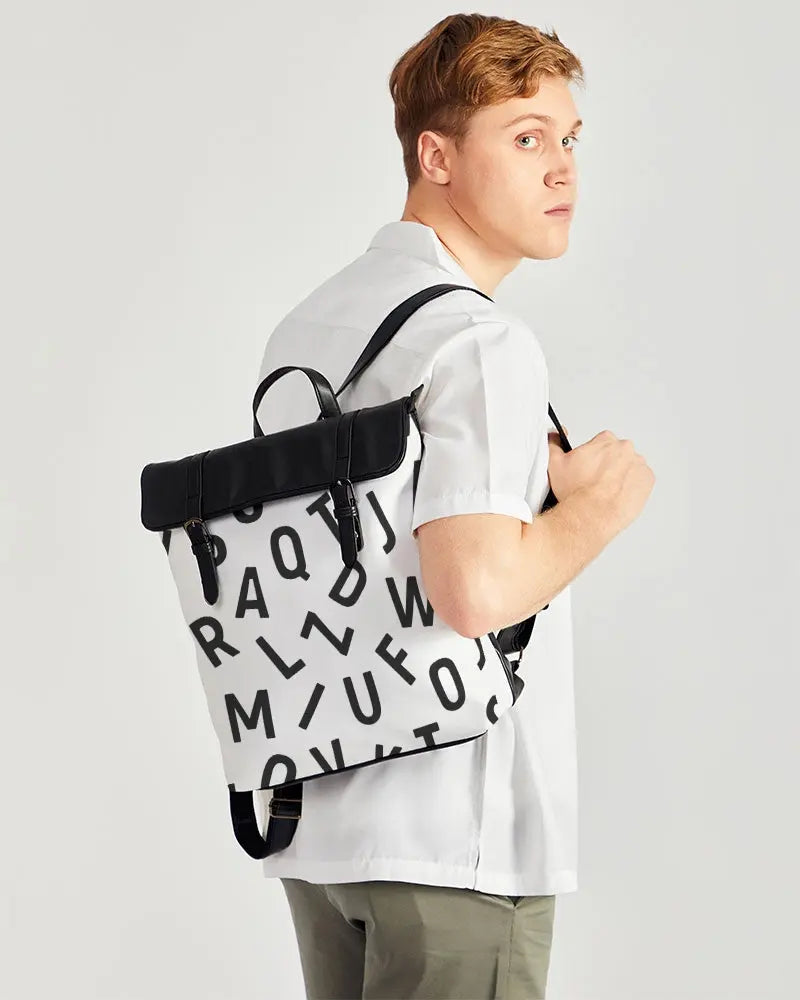 Scram Alphabet  Casual Flap Backpack - IAKAM