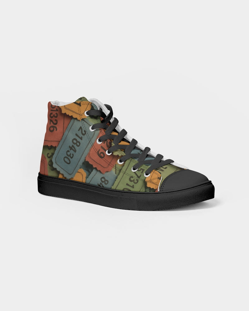 Raffle ticket Men's Hightop Shoe - Black - IAKAM