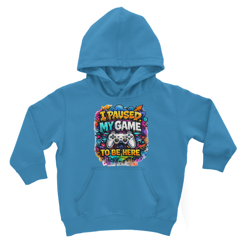 I paused my game Classic Kids Hoodie