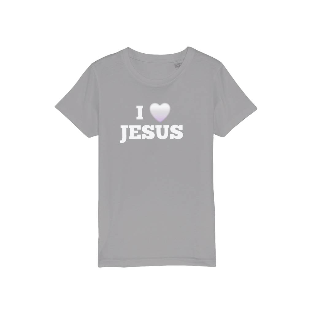 I love Jesus Organic Jersey Kids T-Shirt for Little Believers - Perfect I love Jesus Kids T-Shirt